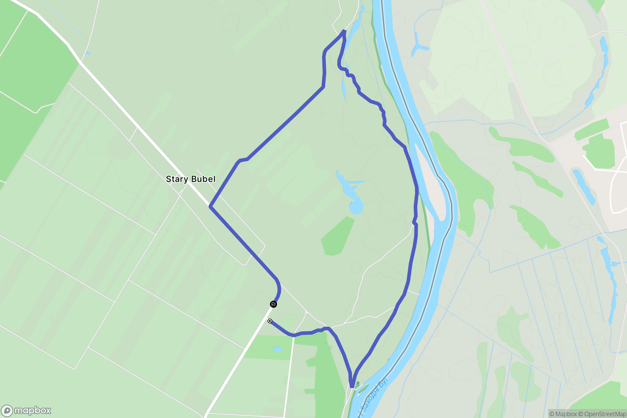 Bubel-Łukowiska: mapa trasy - Poland