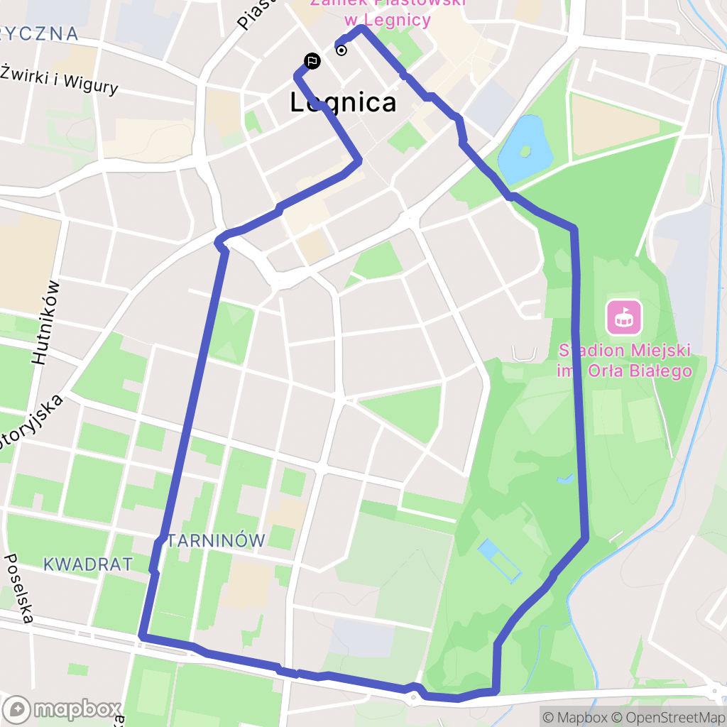 Legnica: mapa trasy - Poland
