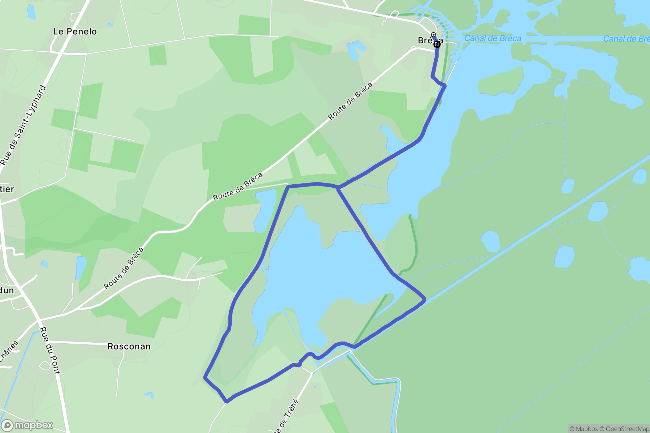Saint-Lyphard : carte du parcours de randonnée - France
