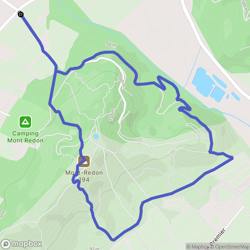 La Crau : carte du parcours de randonnée - France
