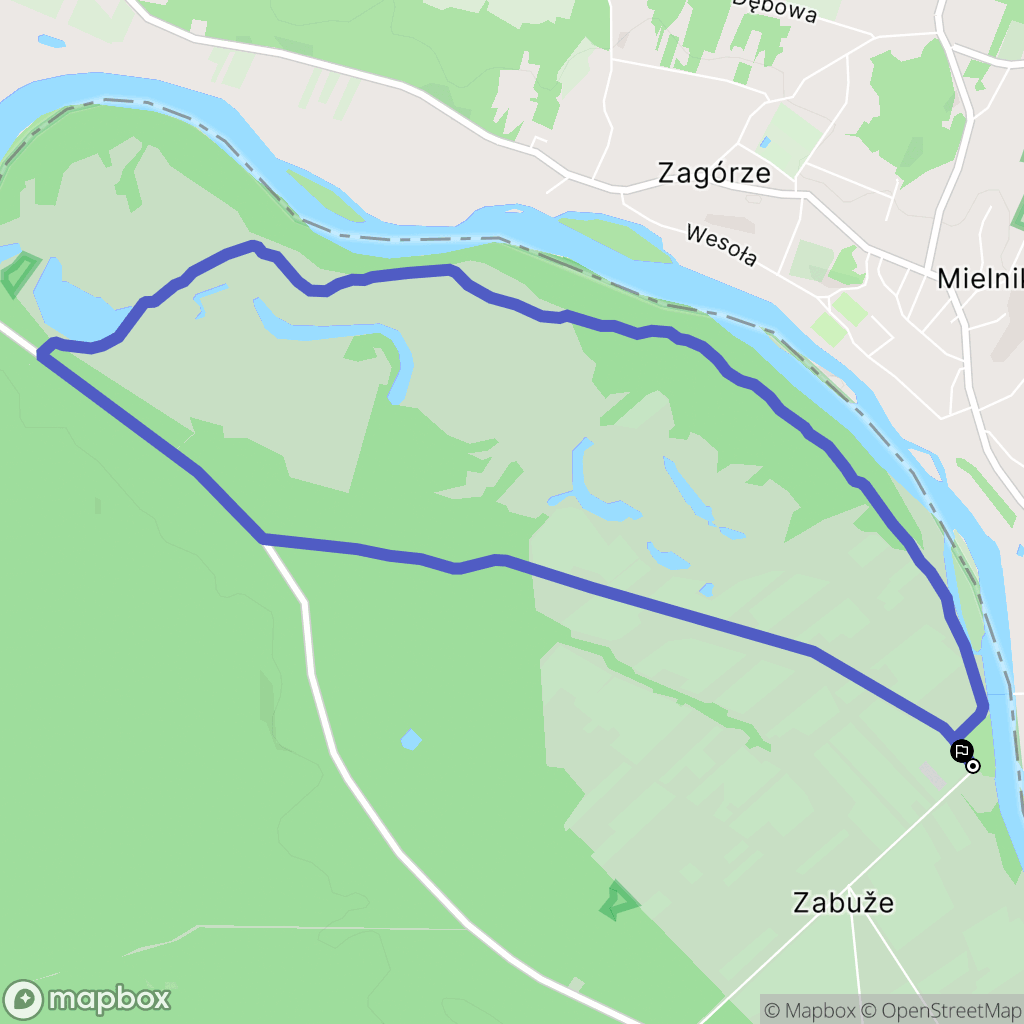 Zabuże: mapa trasy - Poland