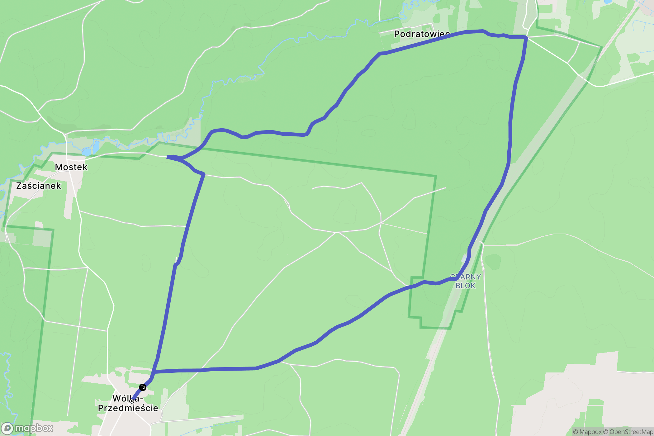 Wólka-Przedmieście: mapa trasy - Poland