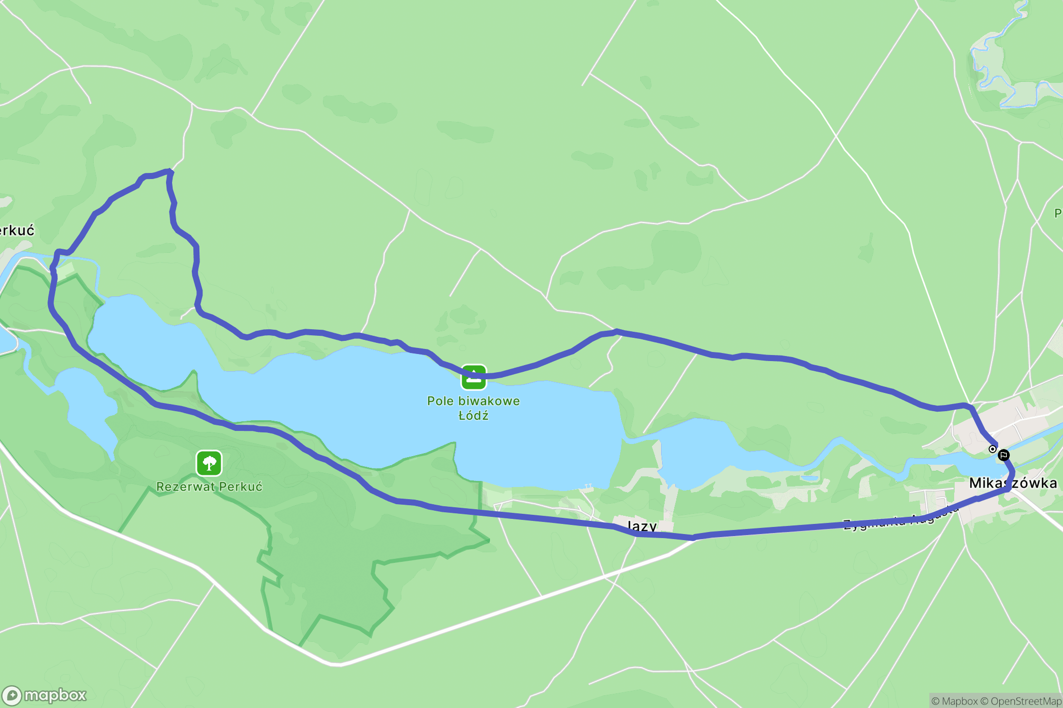Mikaszówka: mapa trasy - Poland