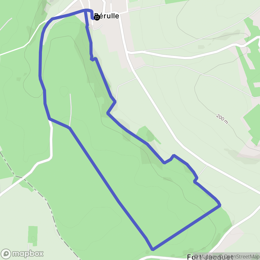 Bérulle : carte du parcours de randonnée - France