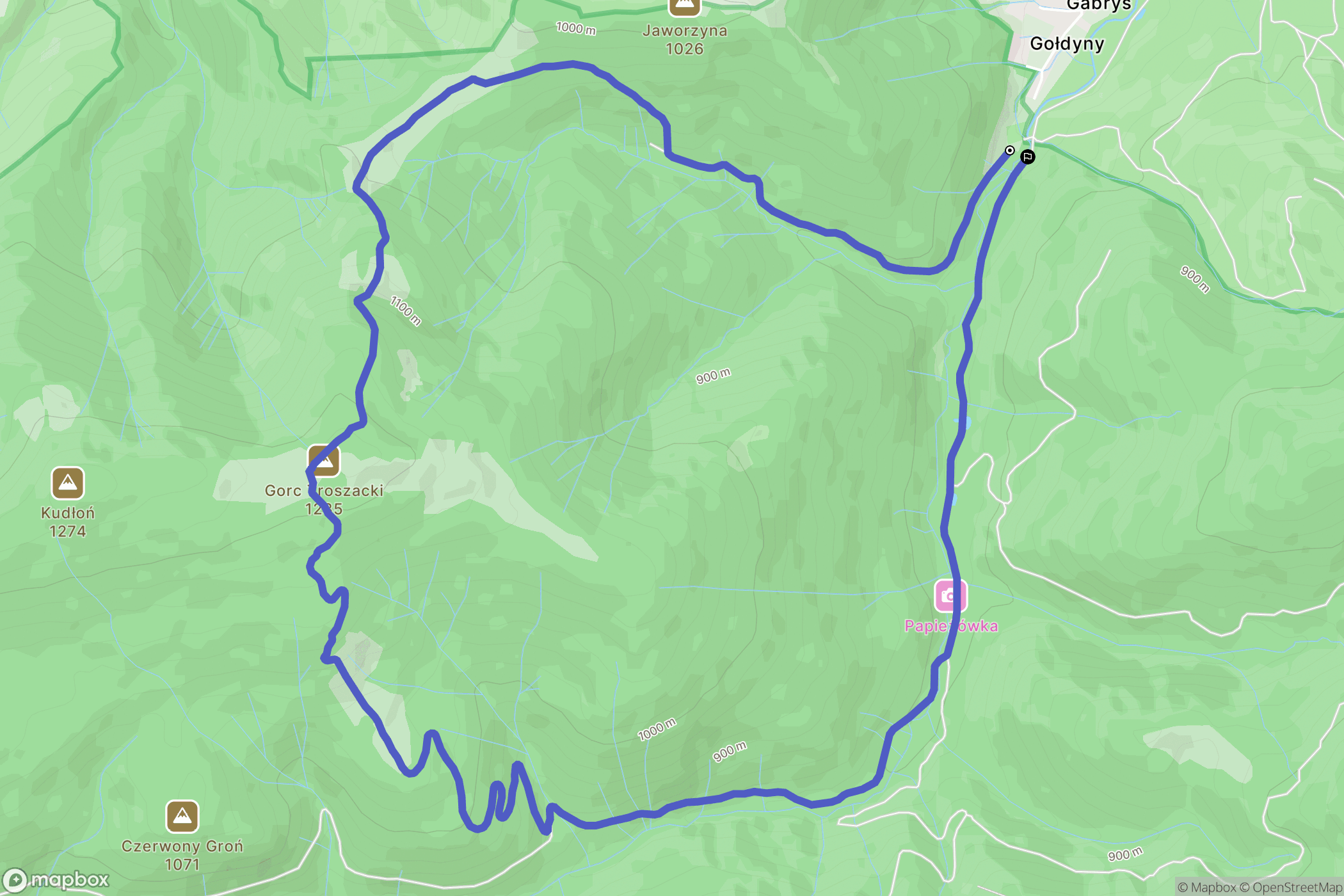 Lubomierz: mapa trasy - Poland