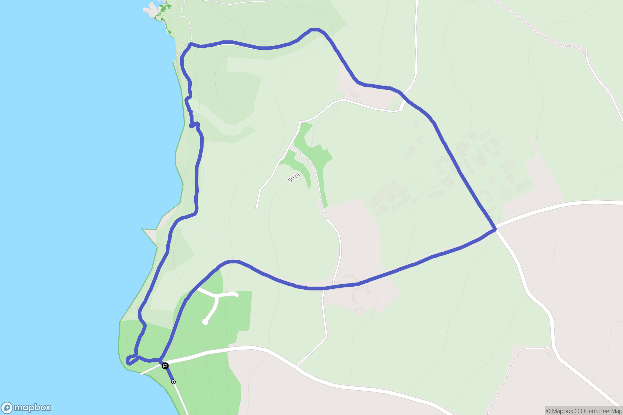 Lamballe-Armor : carte du parcours de randonnée - France
