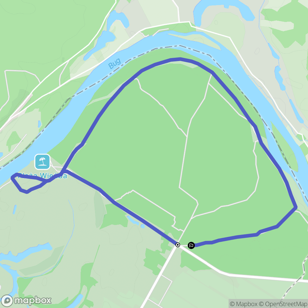 Borsuki: mapa trasy - Poland