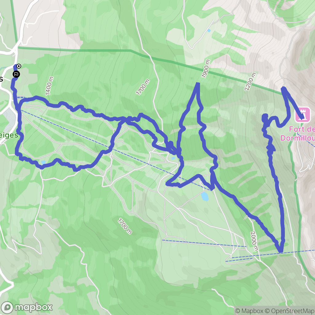 Montclar : carte du parcours de randonnée - France