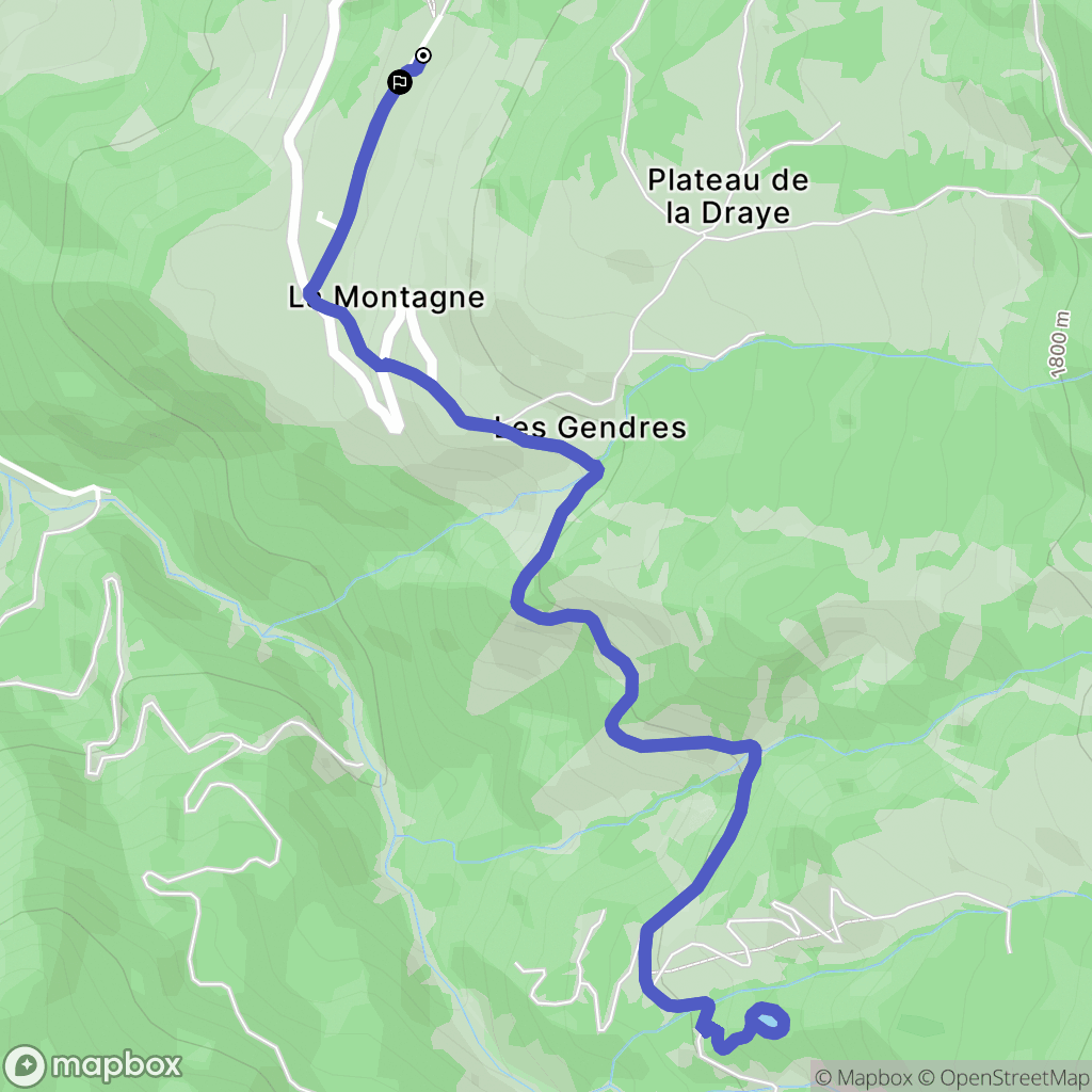 Crots : carte du parcours de randonnée - France