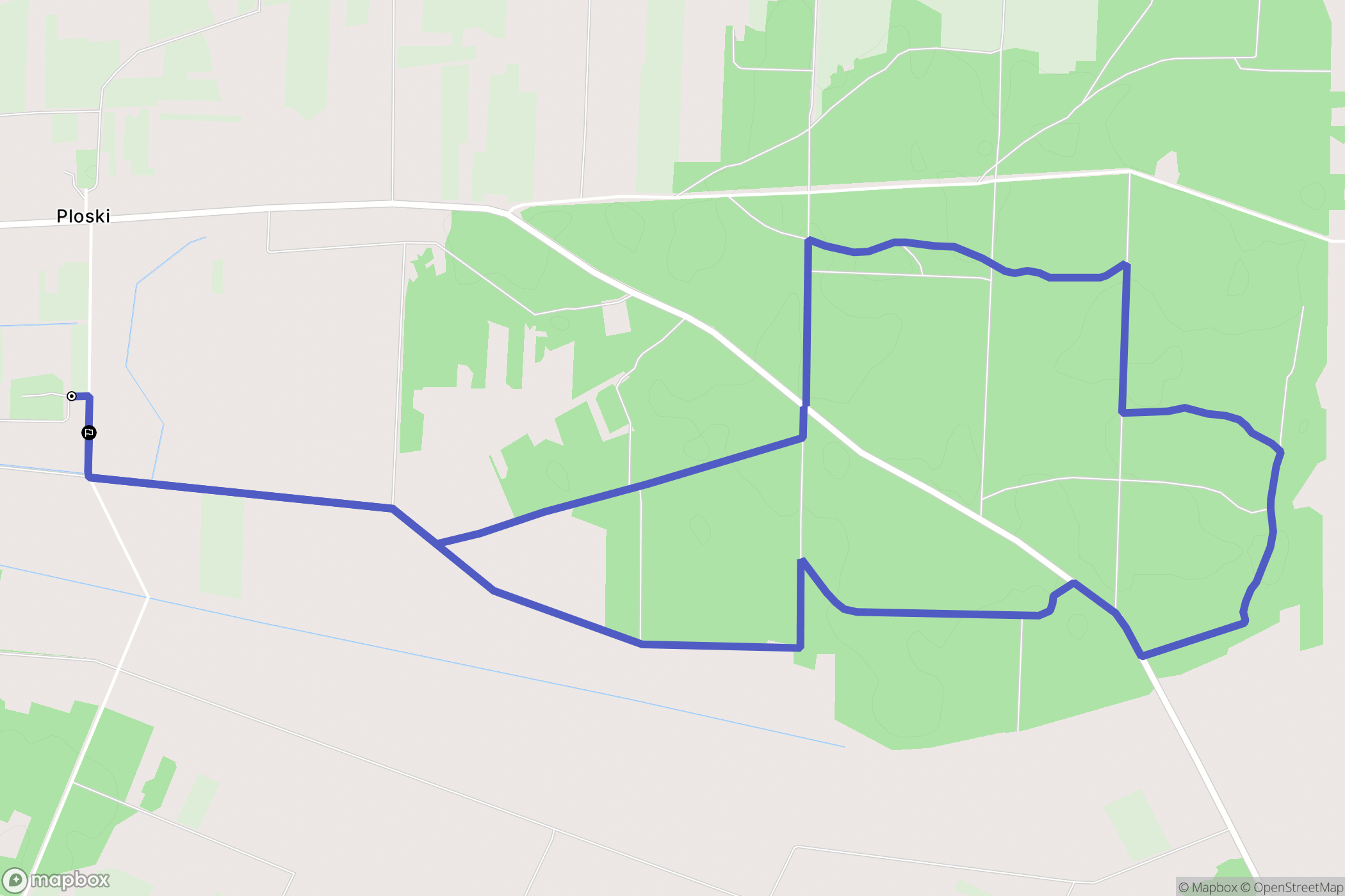 Ploski: mapa trasy - Poland