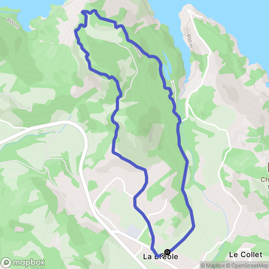 Ubaye-Serre-Ponçon : carte du parcours de randonnée - France