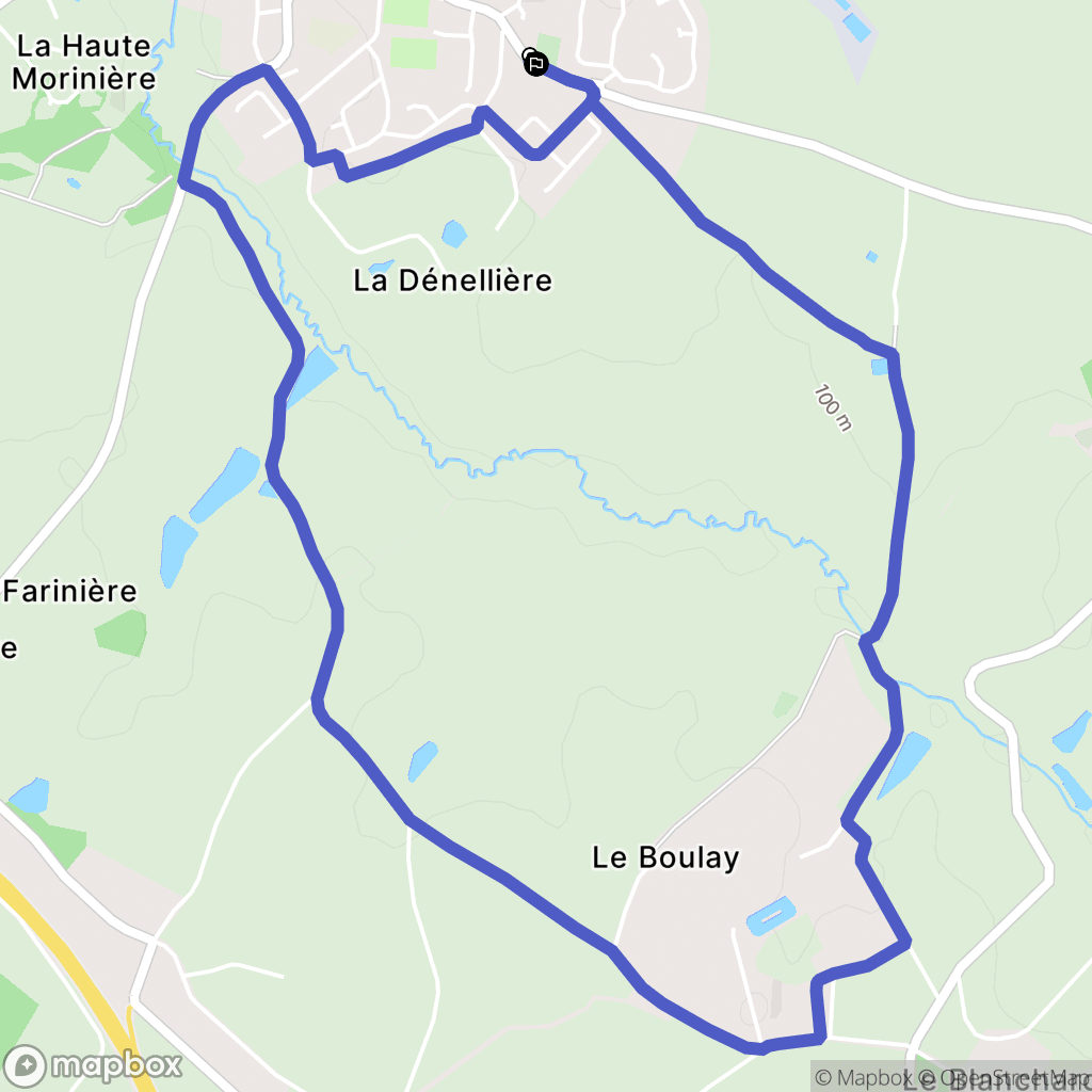 Beaupréau-en-Mauges : carte du parcours de randonnée - France