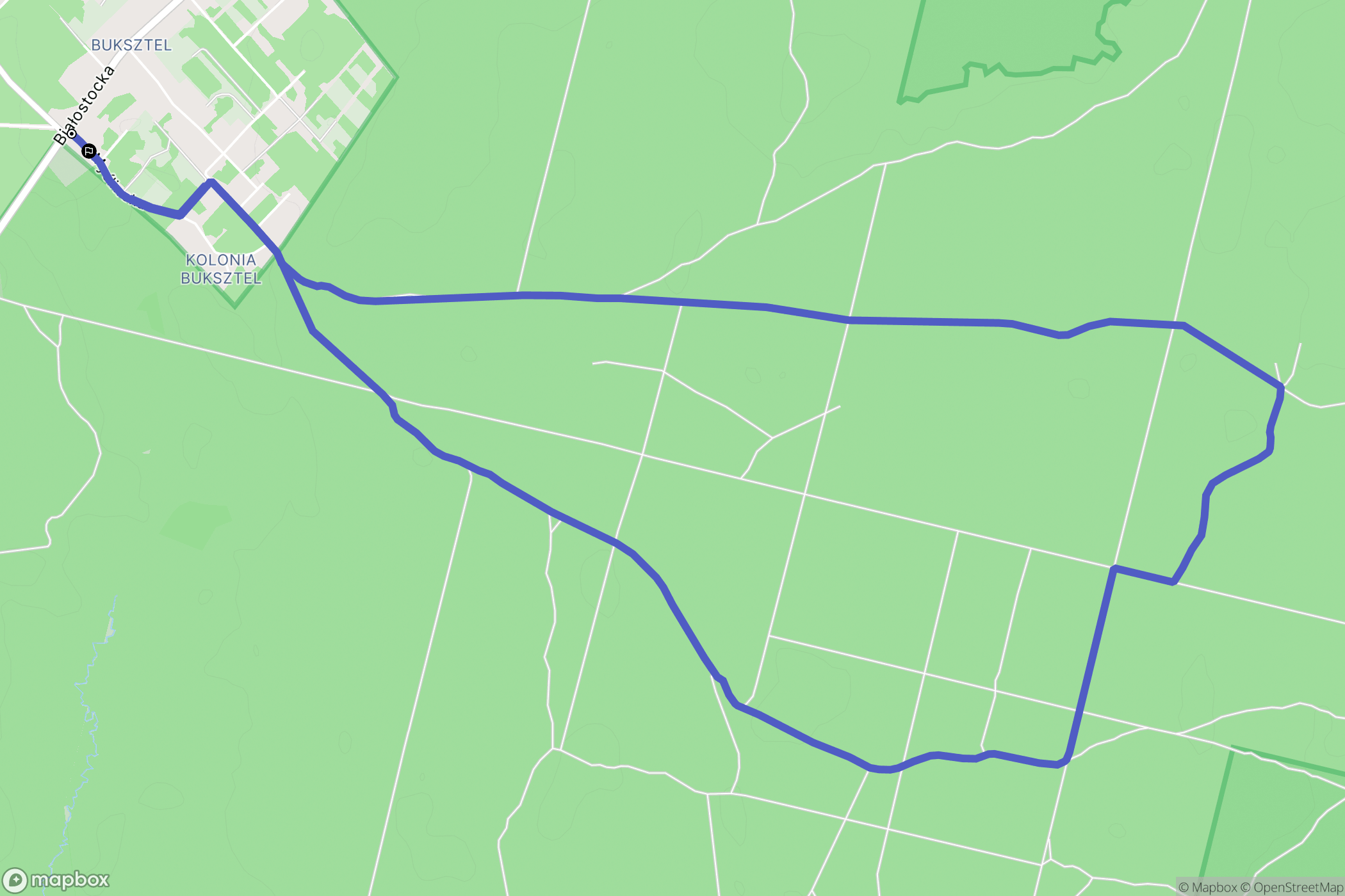 Czarna Białostocka: mapa trasy - Poland