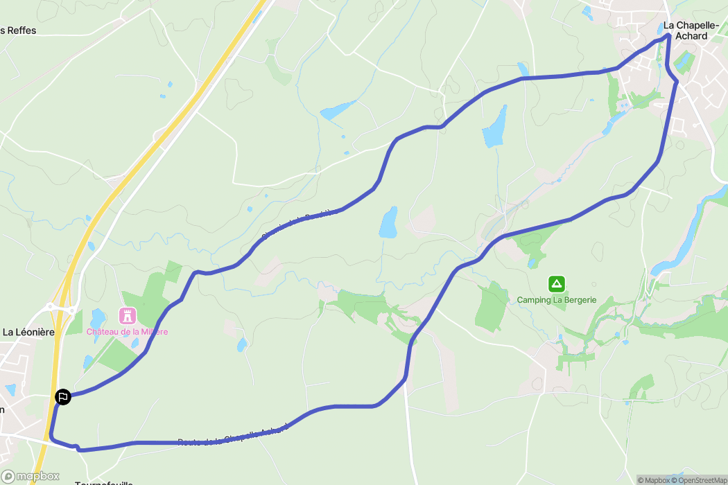 Saint-Mathurin : carte du parcours de randonnée - France