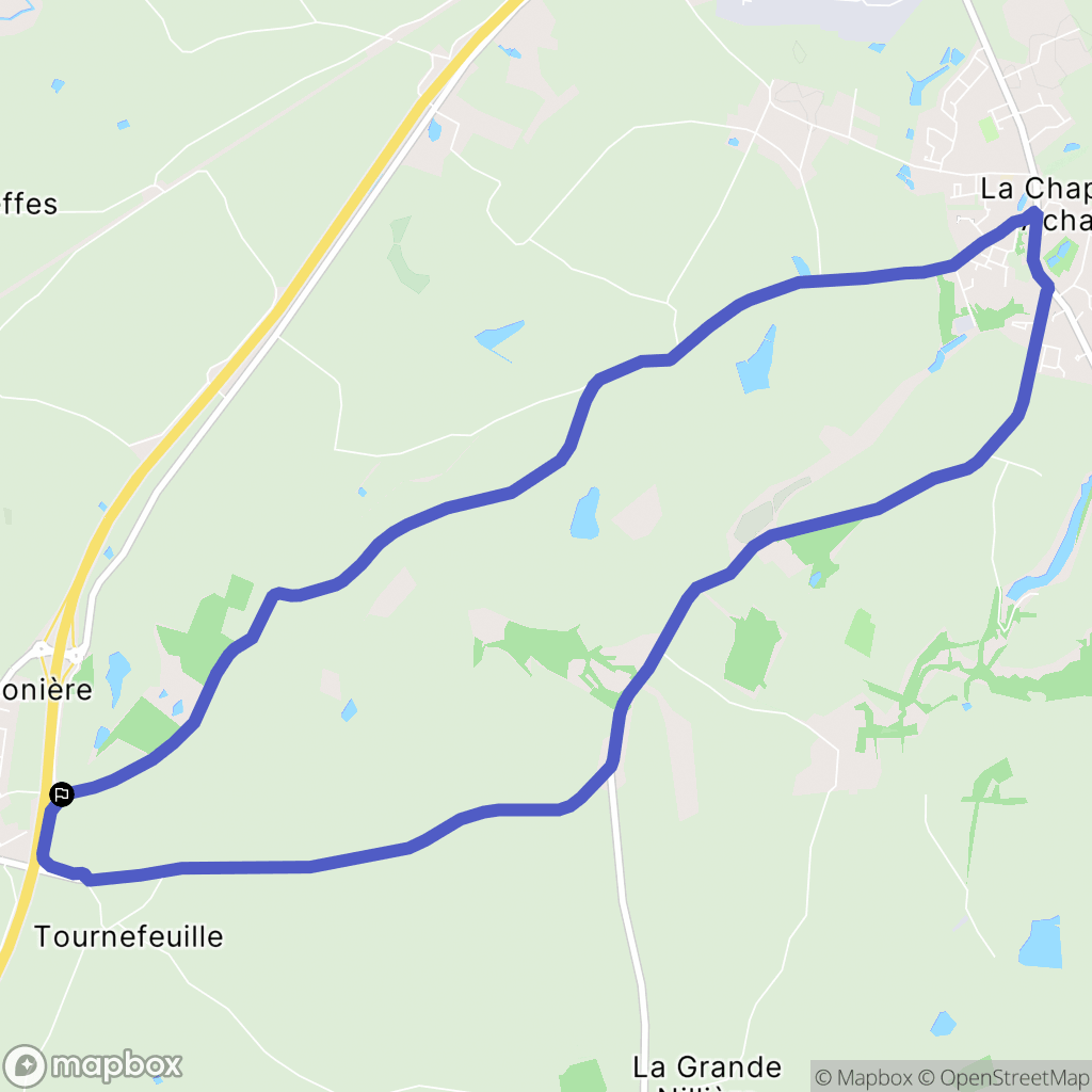 Saint-Mathurin : carte du parcours de randonnée - France