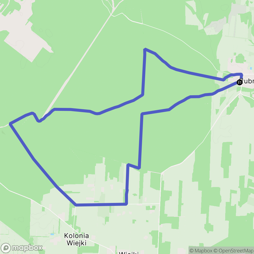 Zubry: mapa trasy - Poland