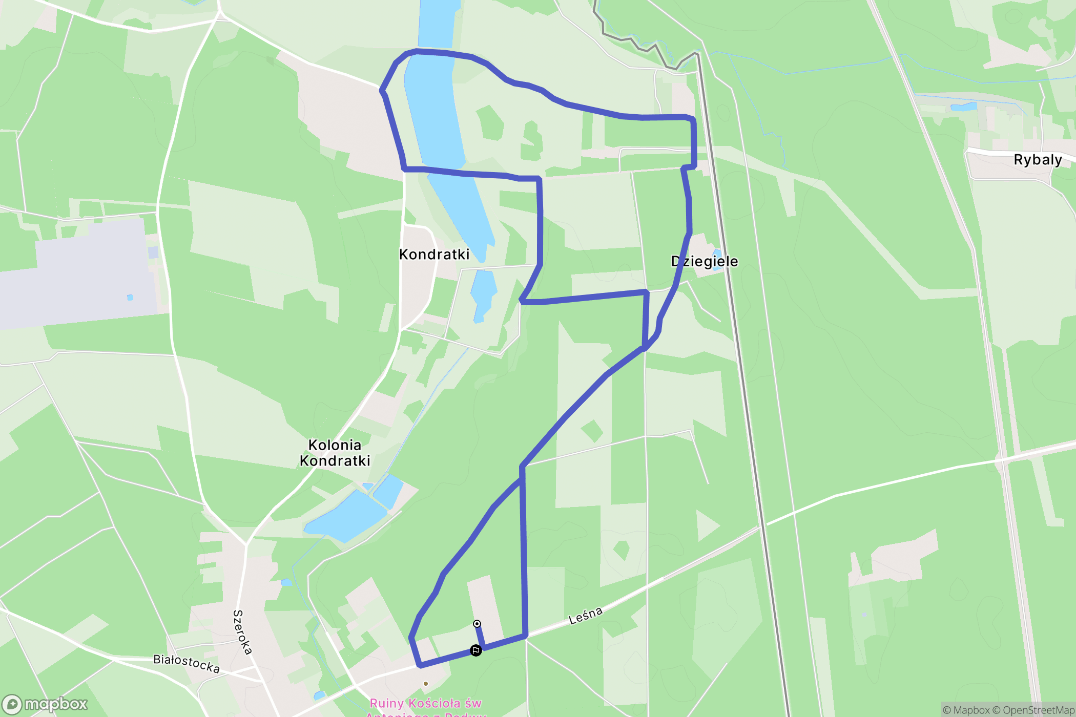 Jałówka: mapa trasy - Poland