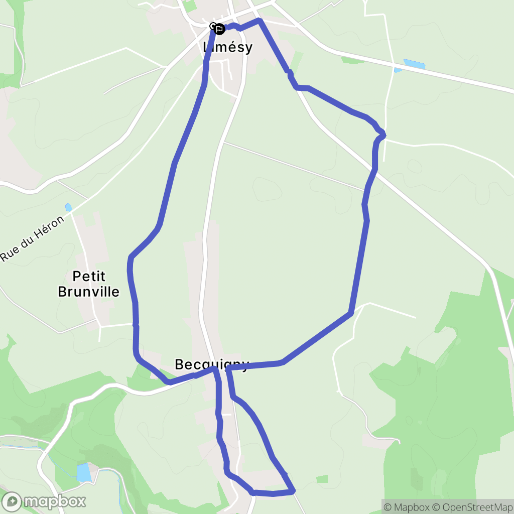 Limésy : carte du parcours de randonnée - France