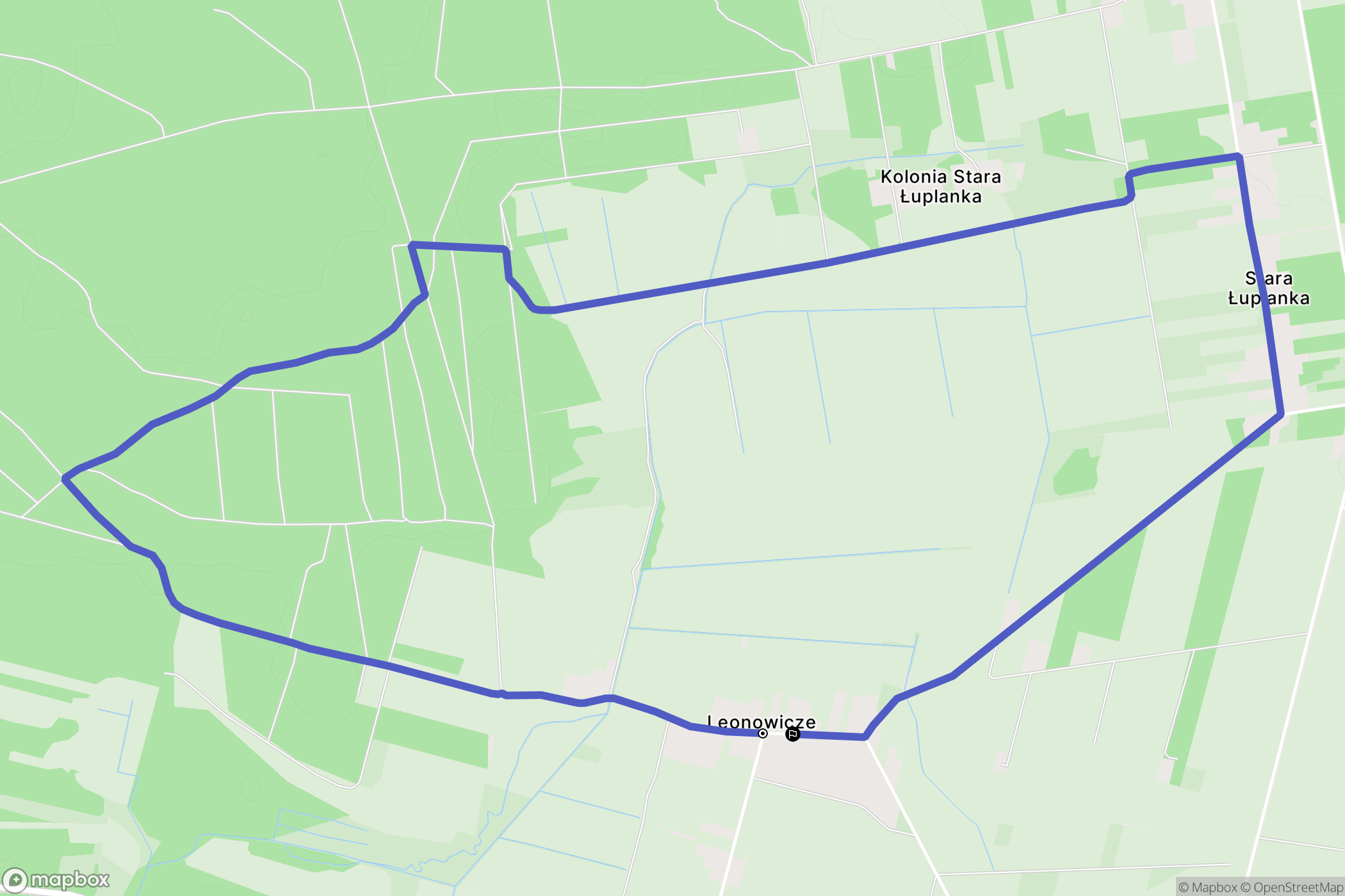 Leonowicze: mapa trasy - Poland