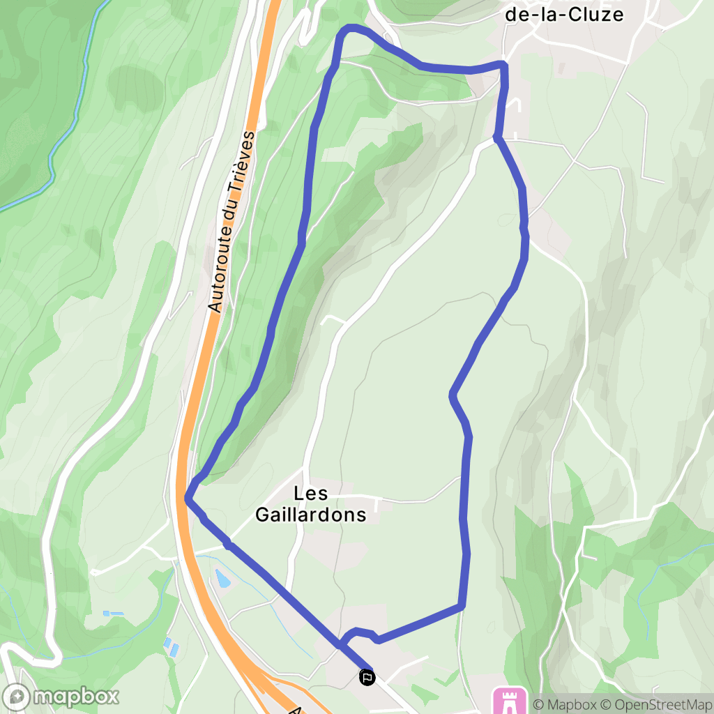 Avignonet : carte du parcours de randonnée - France