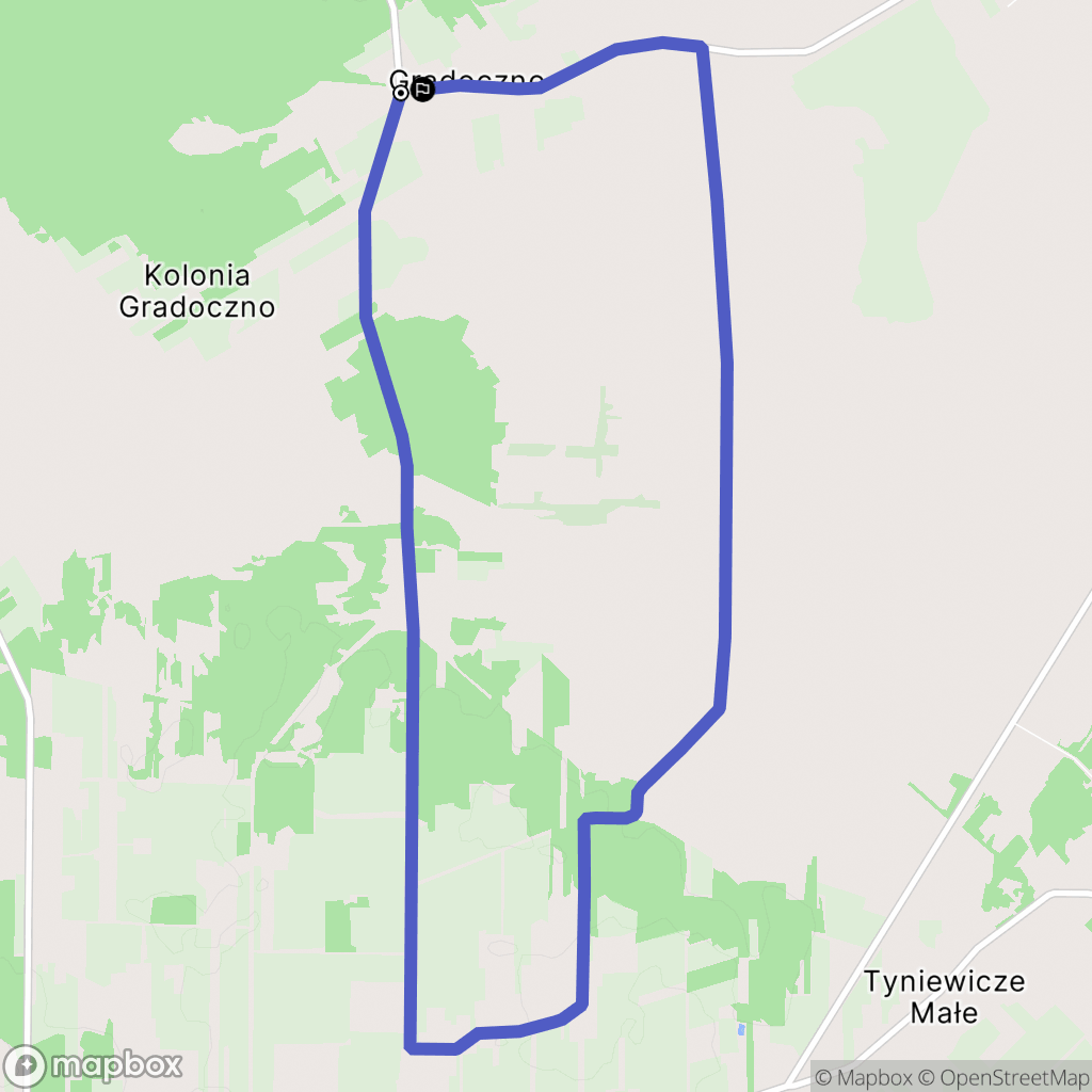 Gradoczno: mapa trasy - Poland