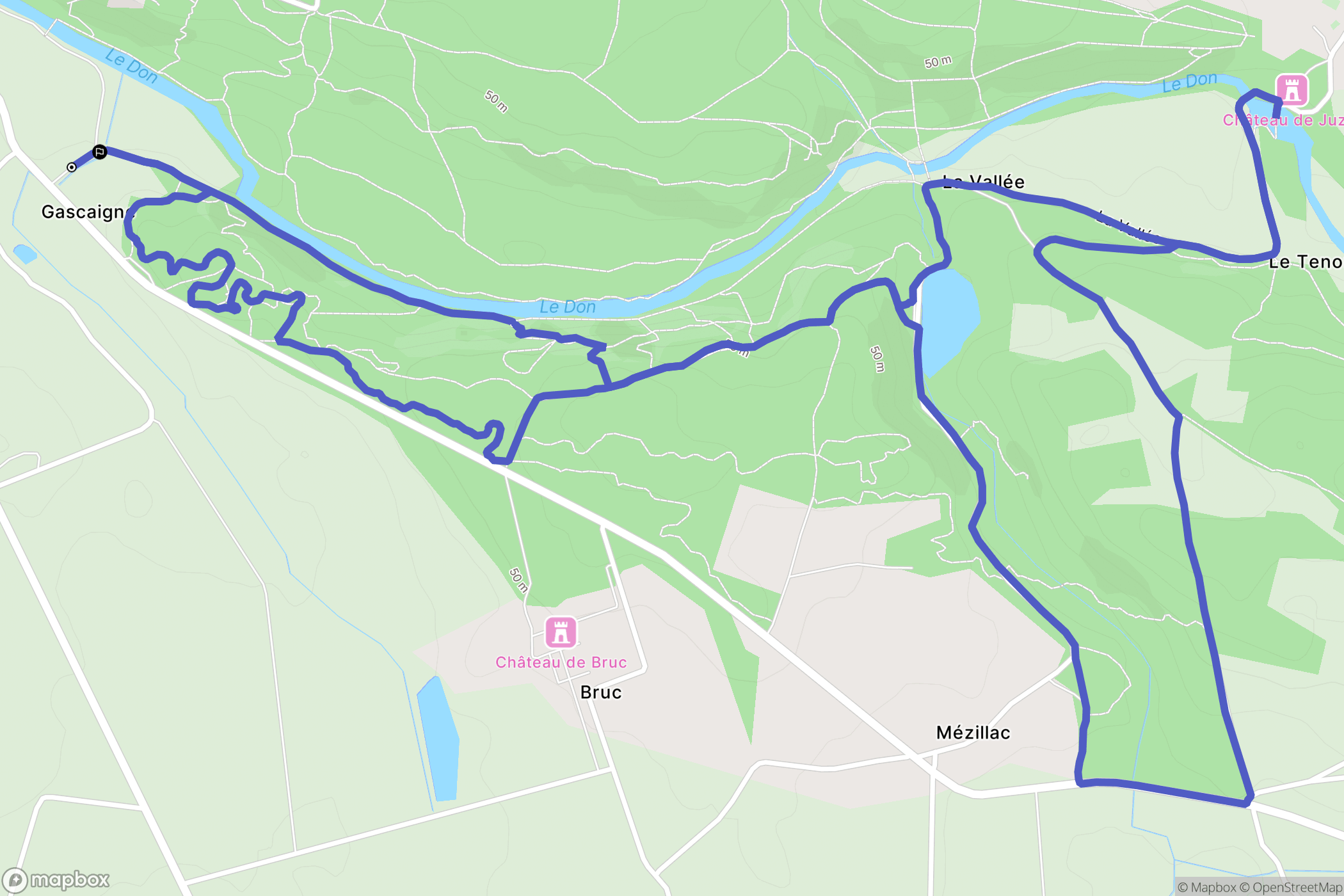 Guémené-Penfao : carte du parcours de randonnée - France