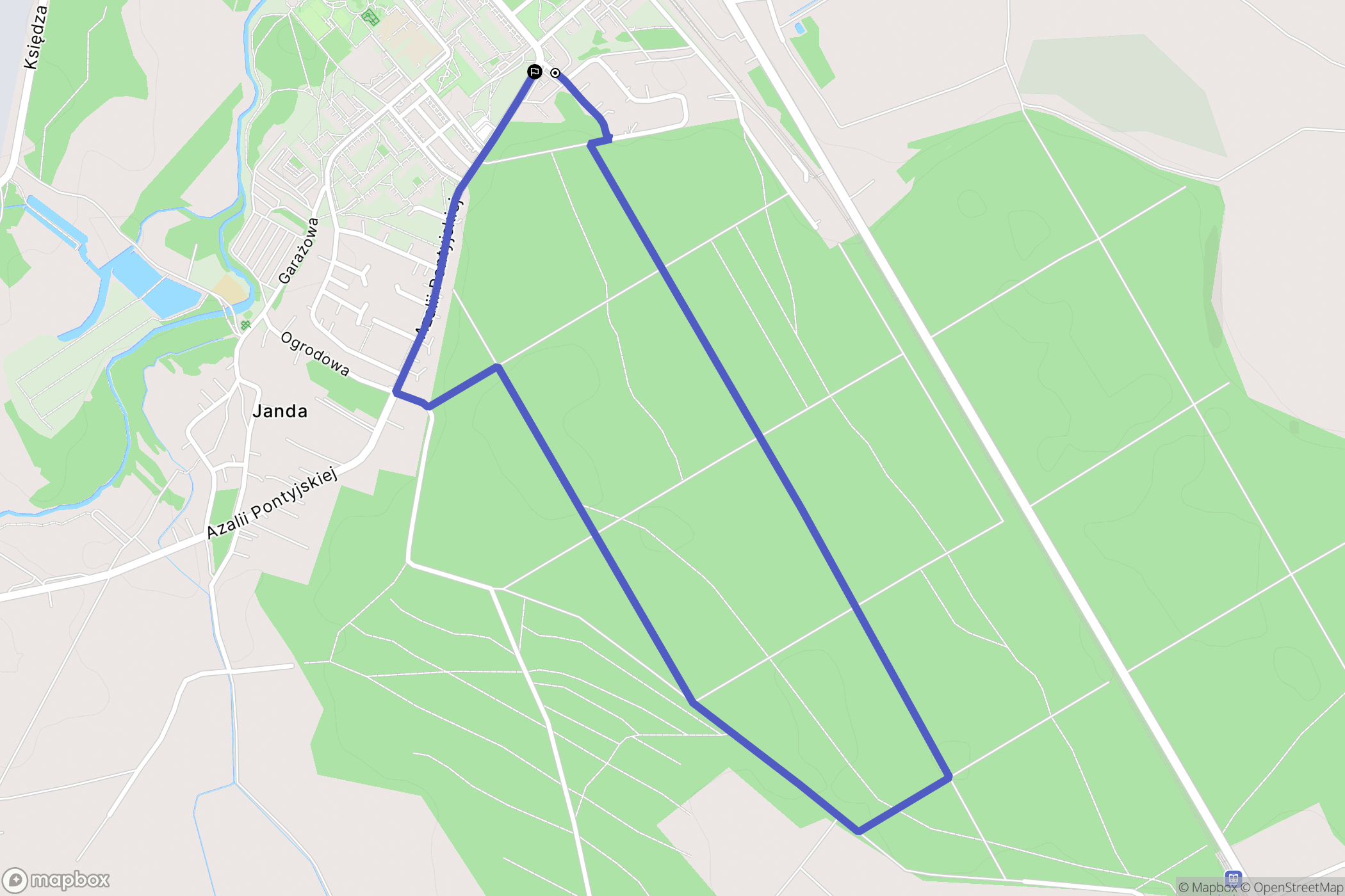 Nowa Sarzyna: mapa trasy - Poland