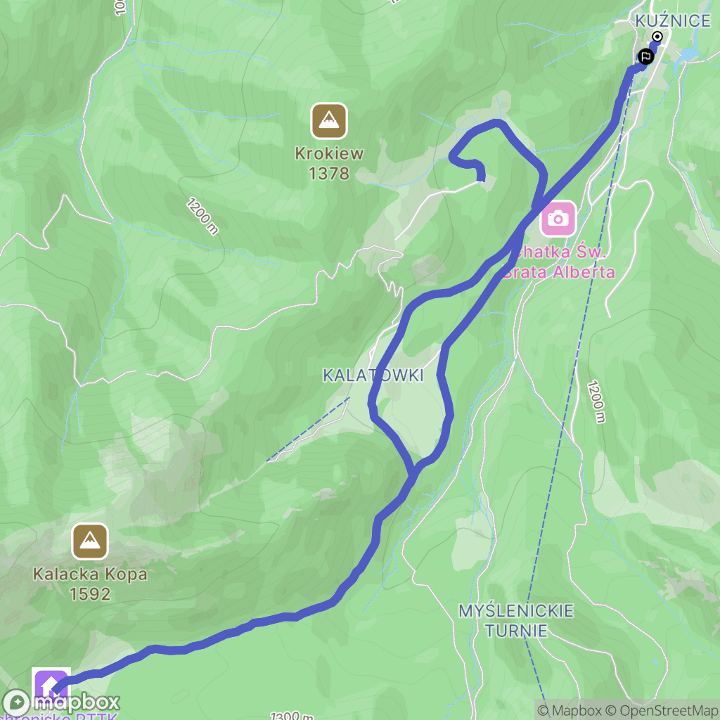 Zakopane: mapa trasy - Poland