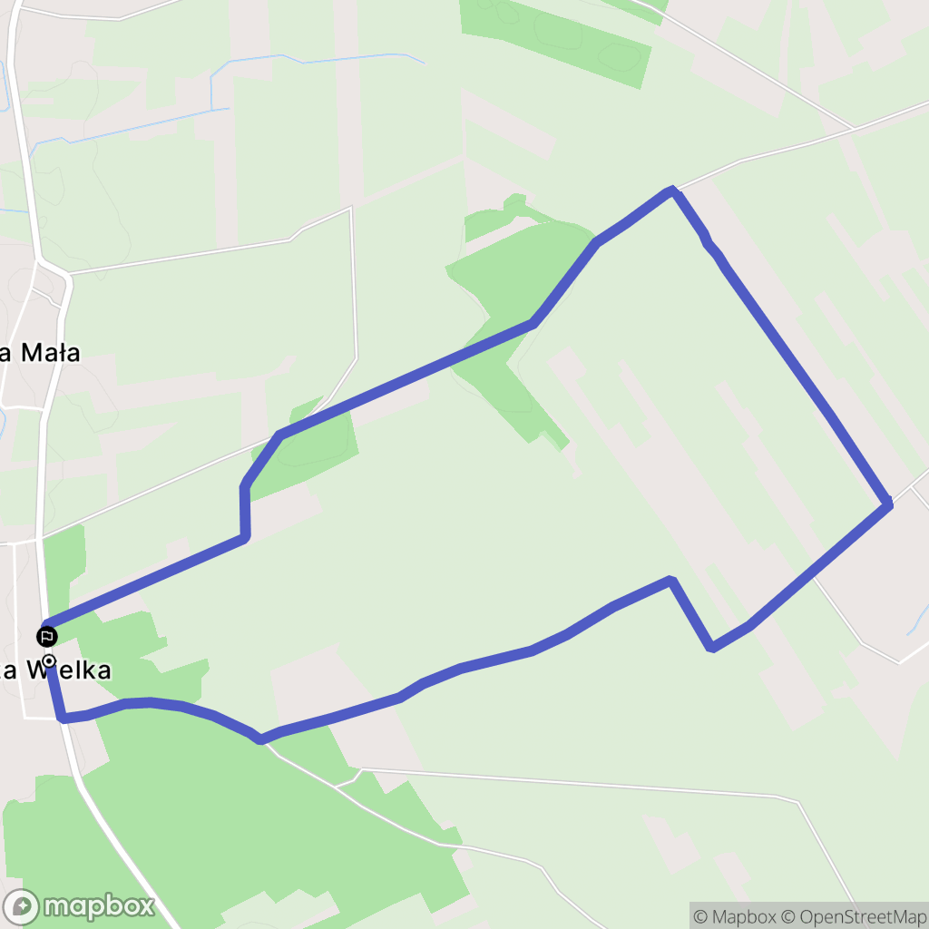 Usza Wielka: mapa trasy - Poland