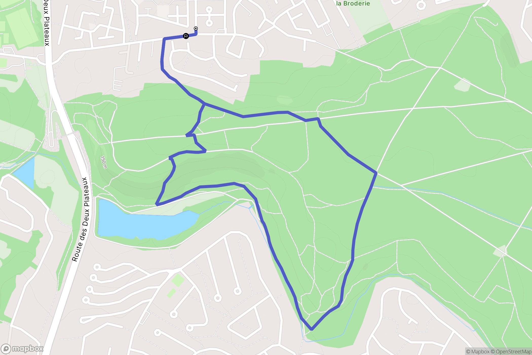 Plaisir : carte du parcours de randonnée - France