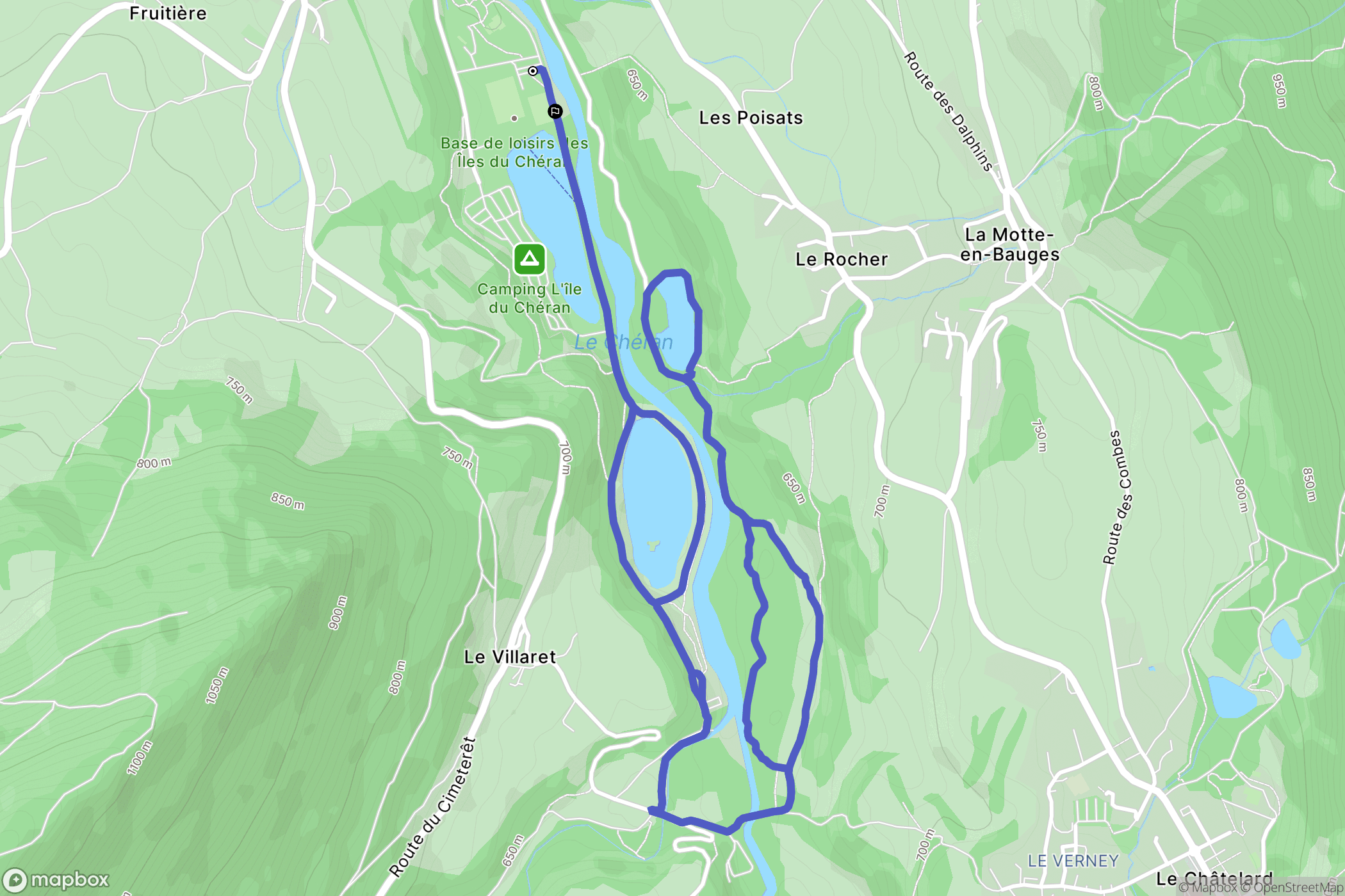 Lescheraines : carte du parcours de randonnée - France