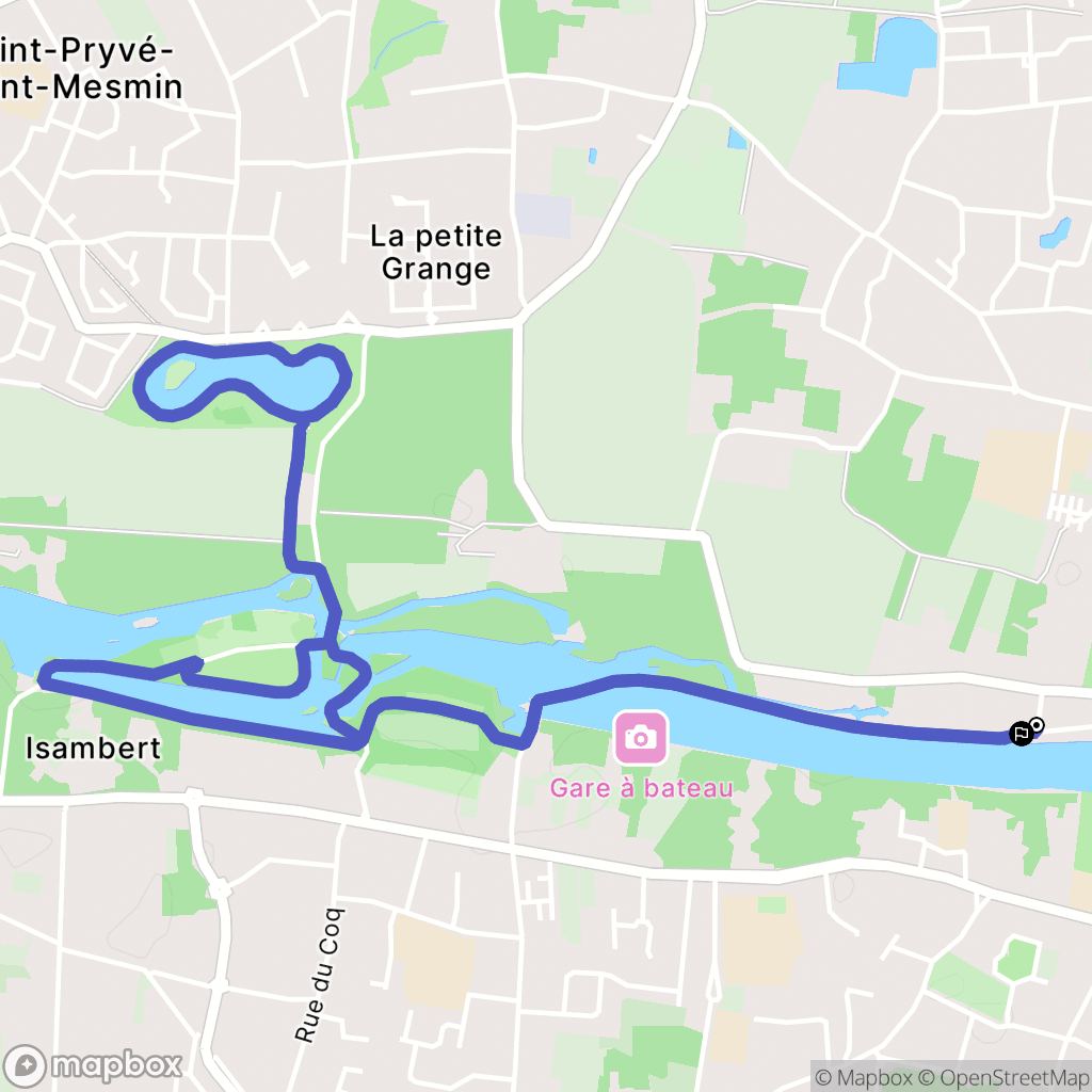 Olivet : carte du parcours de randonnée - France