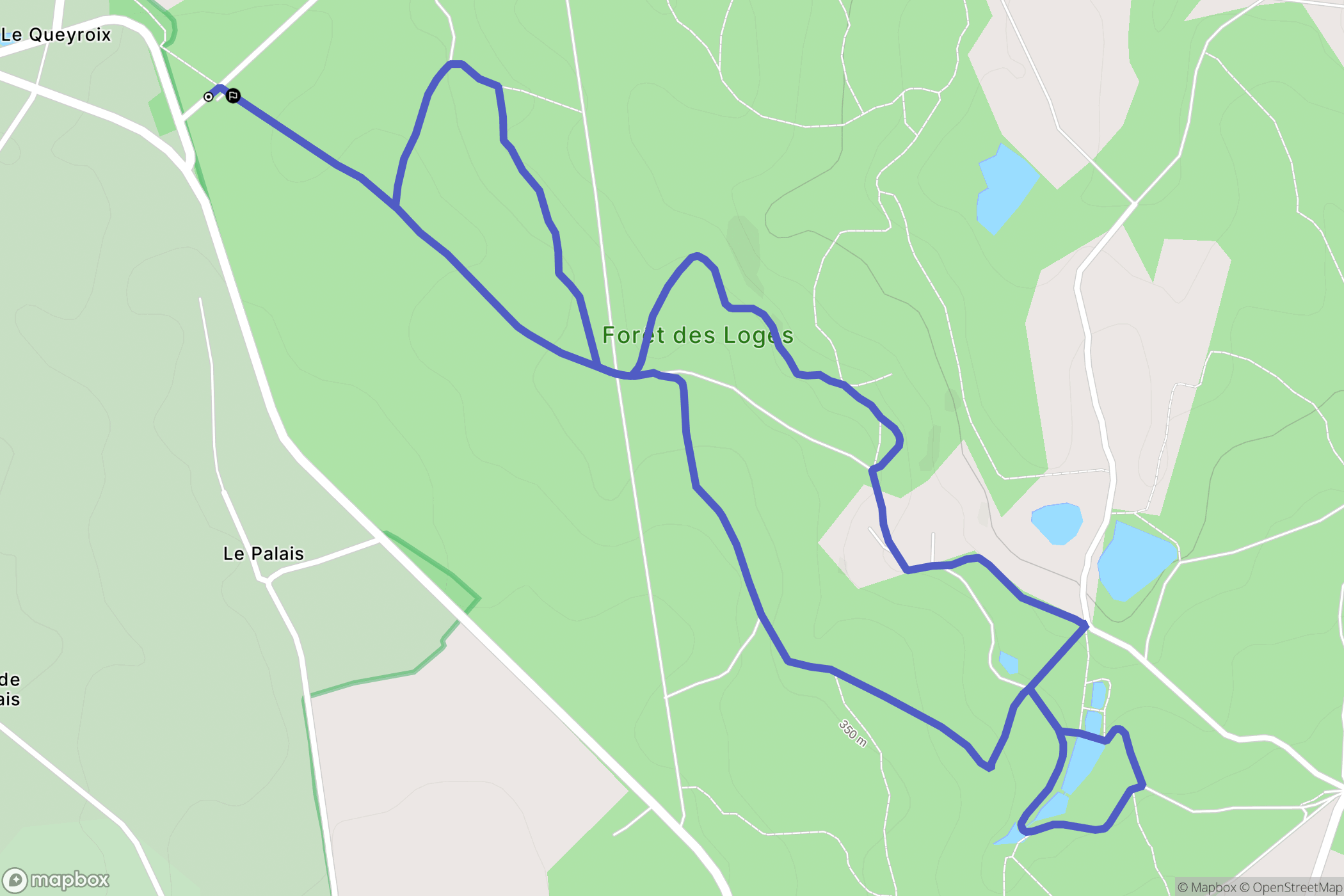 Saint-Priest-sous-Aixe : carte du parcours de randonnée - France