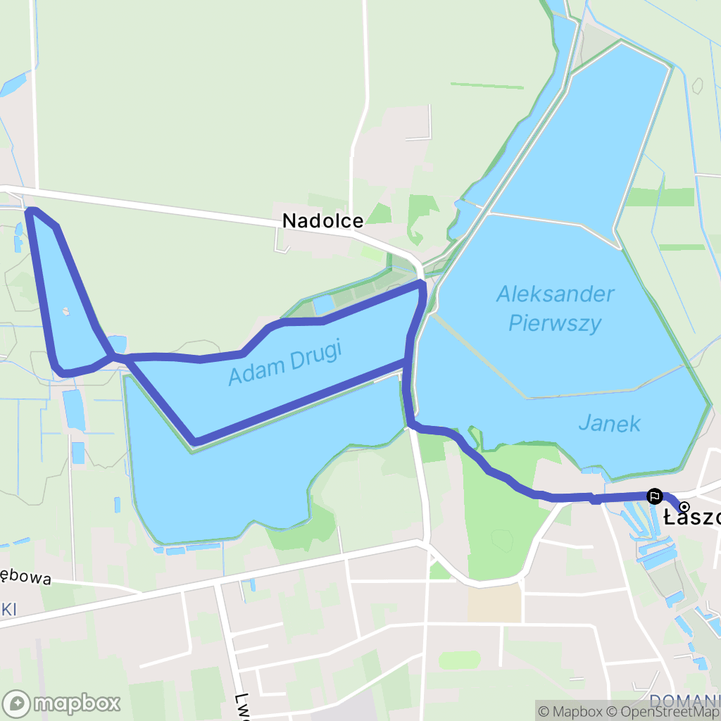 Łaszczów: mapa trasy - Poland