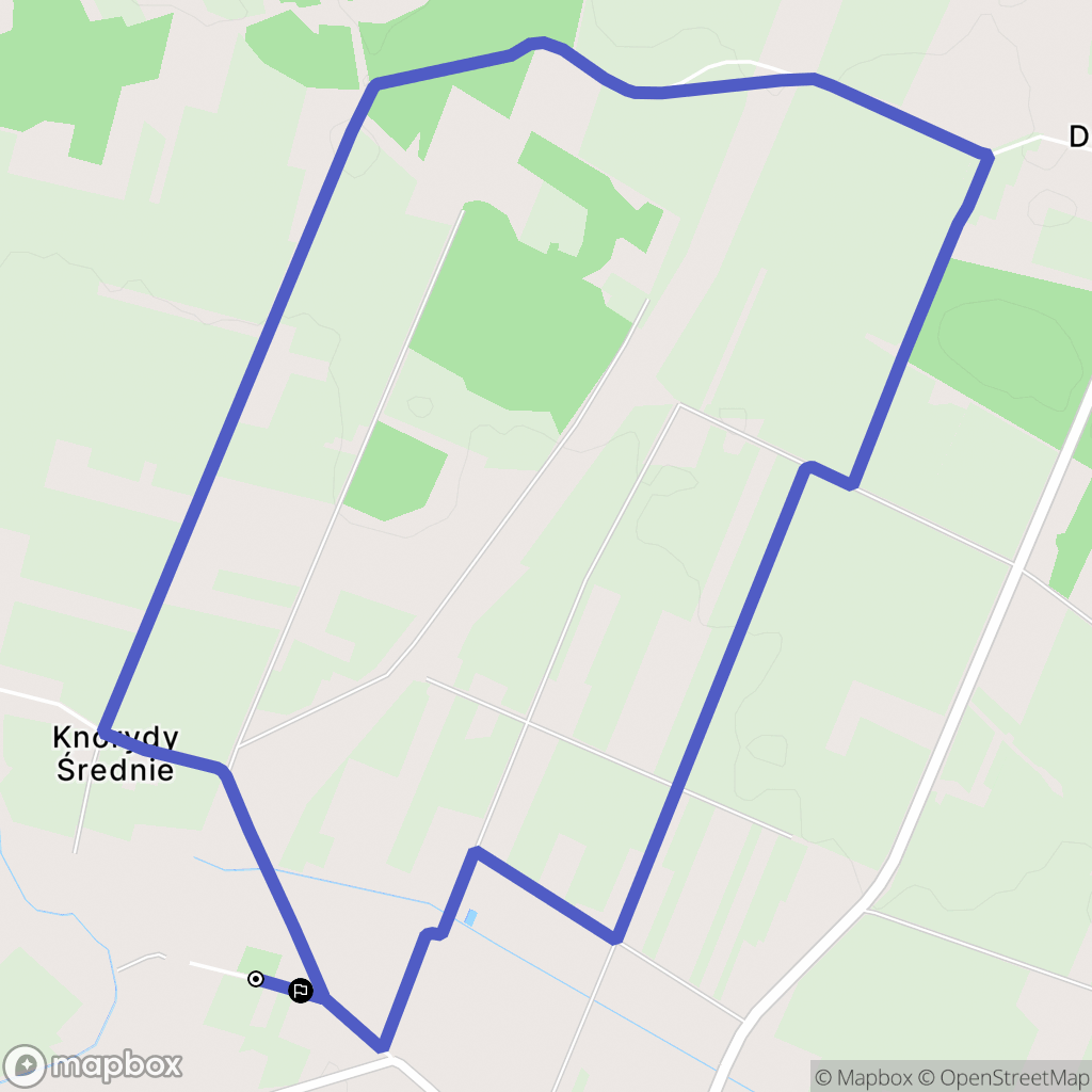 Knorydy: mapa trasy - Poland