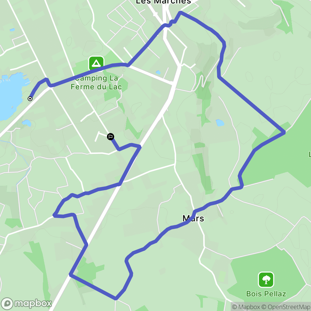 Porte-de-Savoie : carte du parcours de randonnée - France