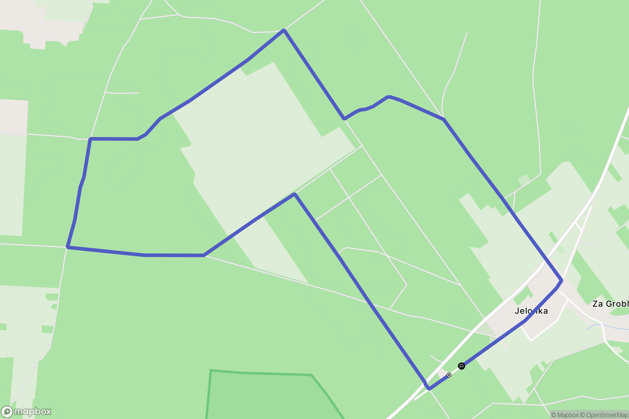 Kleszczele: mapa trasy - Poland