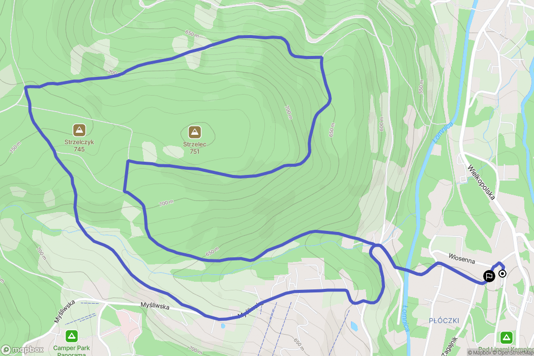 Karpacz: mapa trasy - Poland