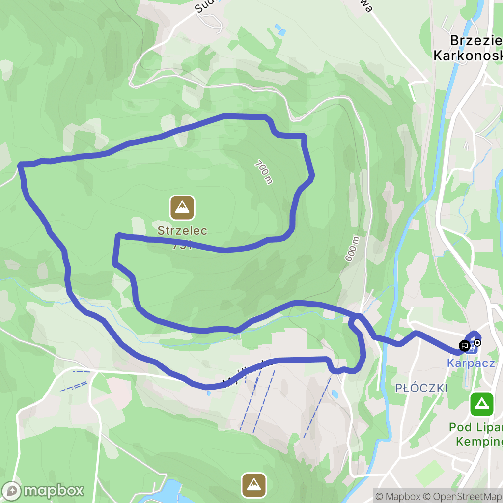 Karpacz: mapa trasy - Poland