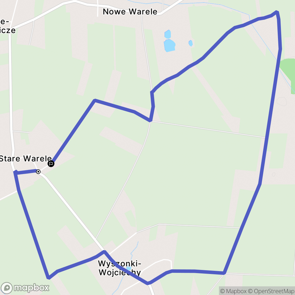 Stare Warele: mapa trasy - Poland