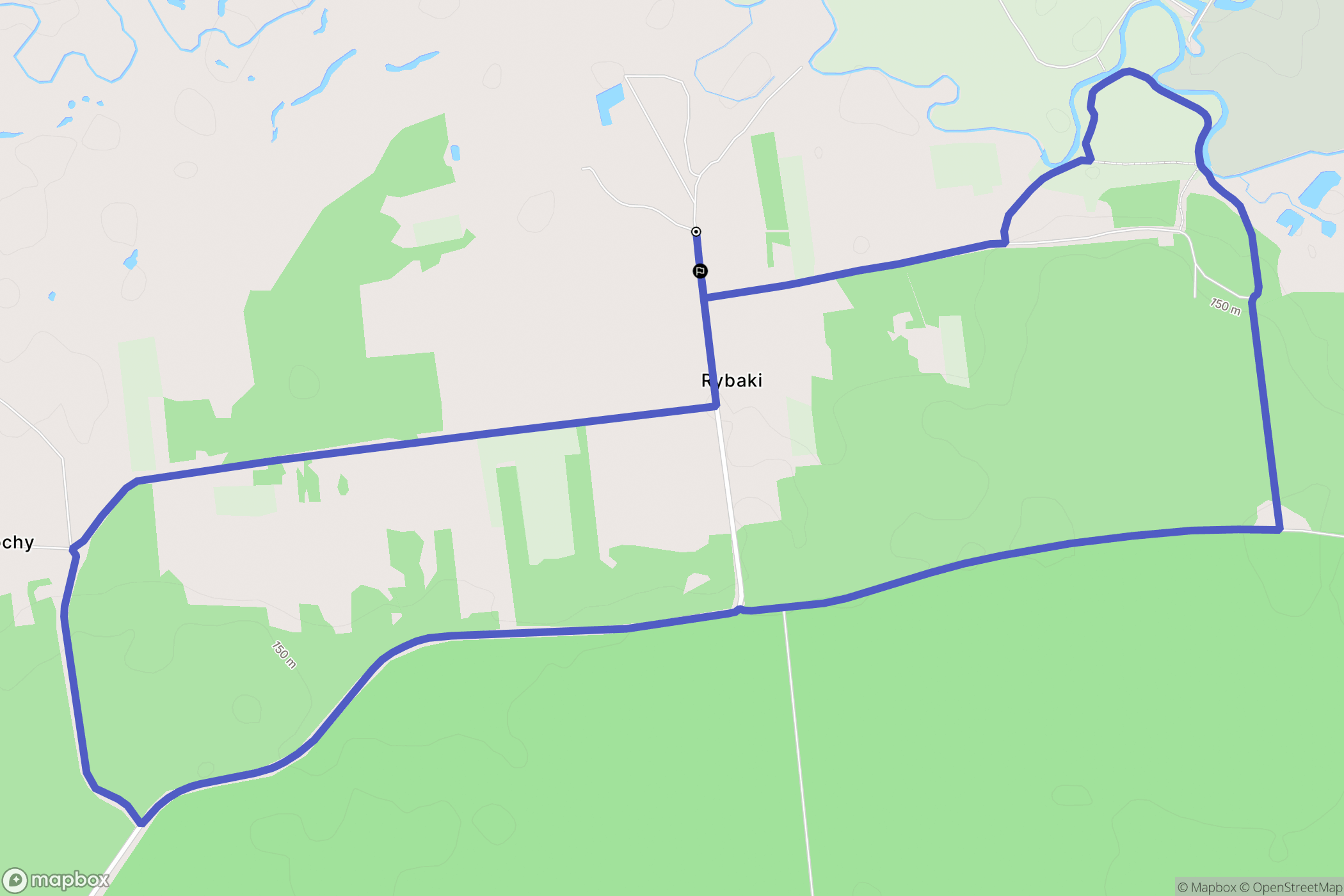 Rybaki: mapa trasy - Poland