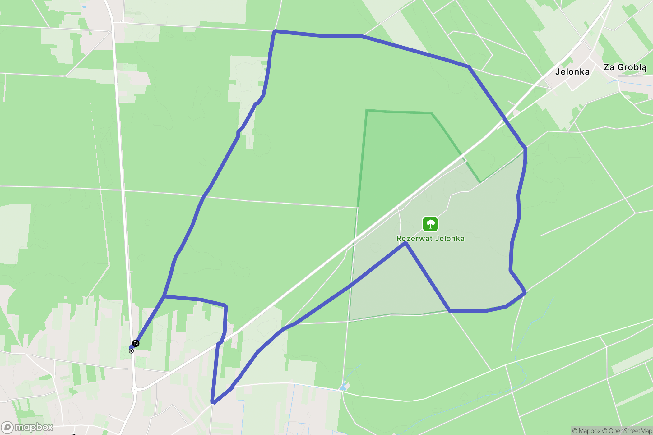 Kleszczele: mapa trasy - Poland