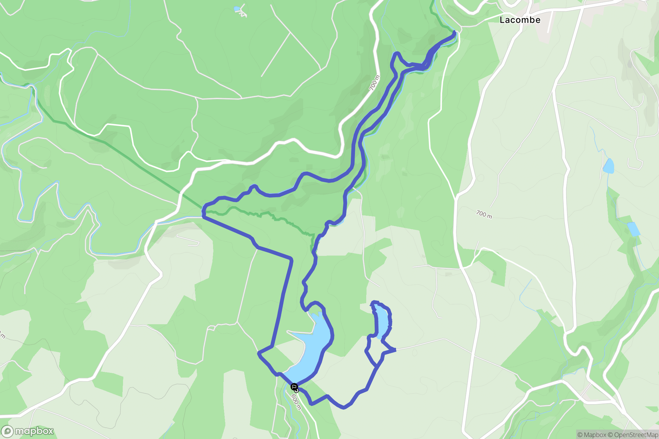 Saint-Denis : carte du parcours de randonnée - France