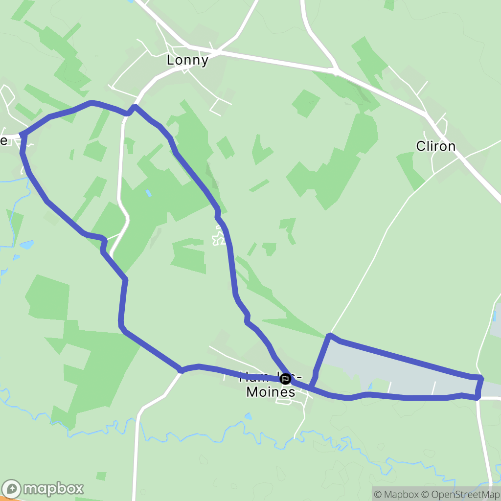 Ham-les-Moines : carte du parcours de randonnée - France
