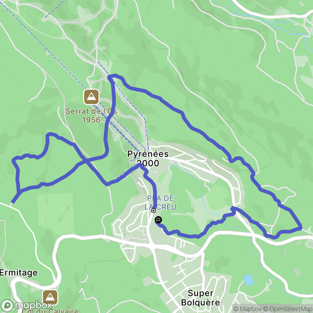 Bolquère : carte du parcours de randonnée - France