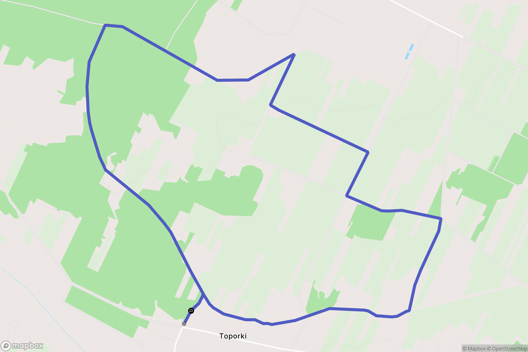 Toporki: mapa trasy - Poland