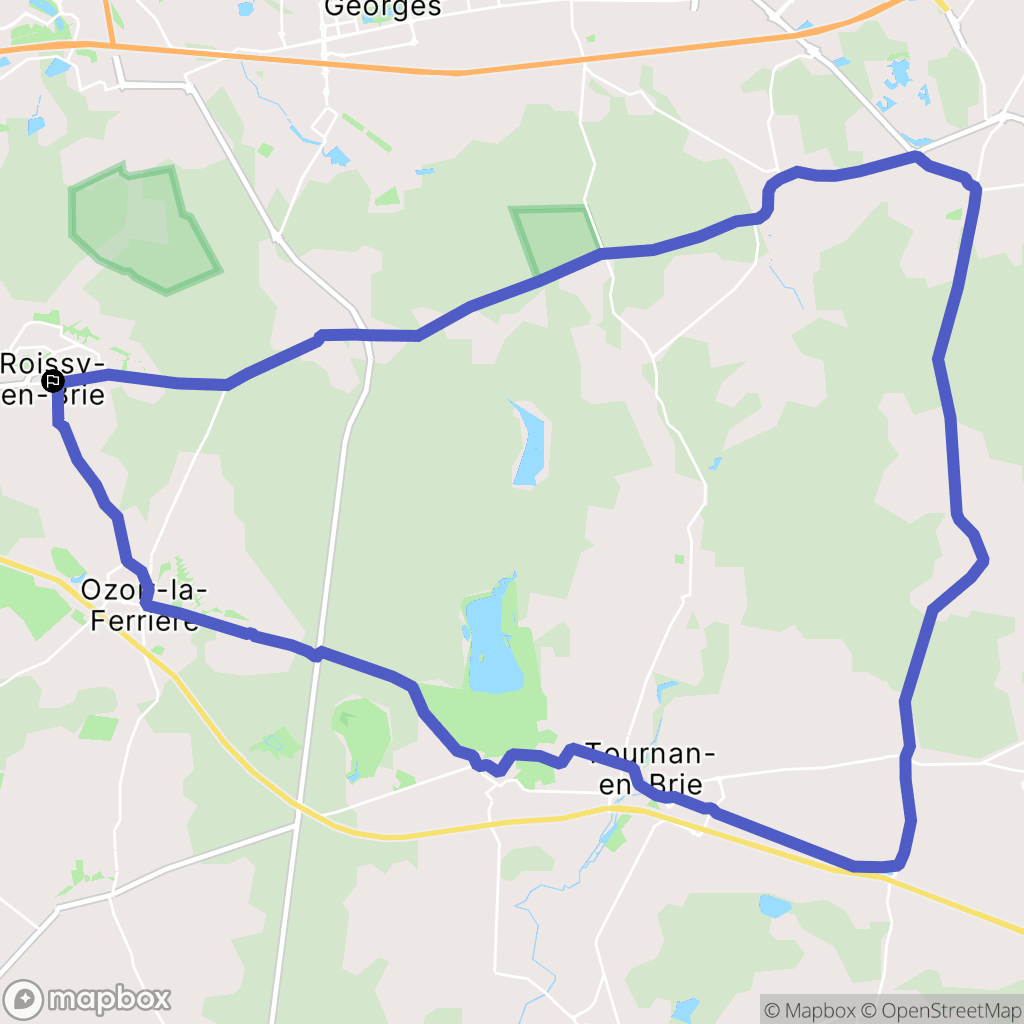 Roissy-en-Brie : carte du parcours de randonnée - France