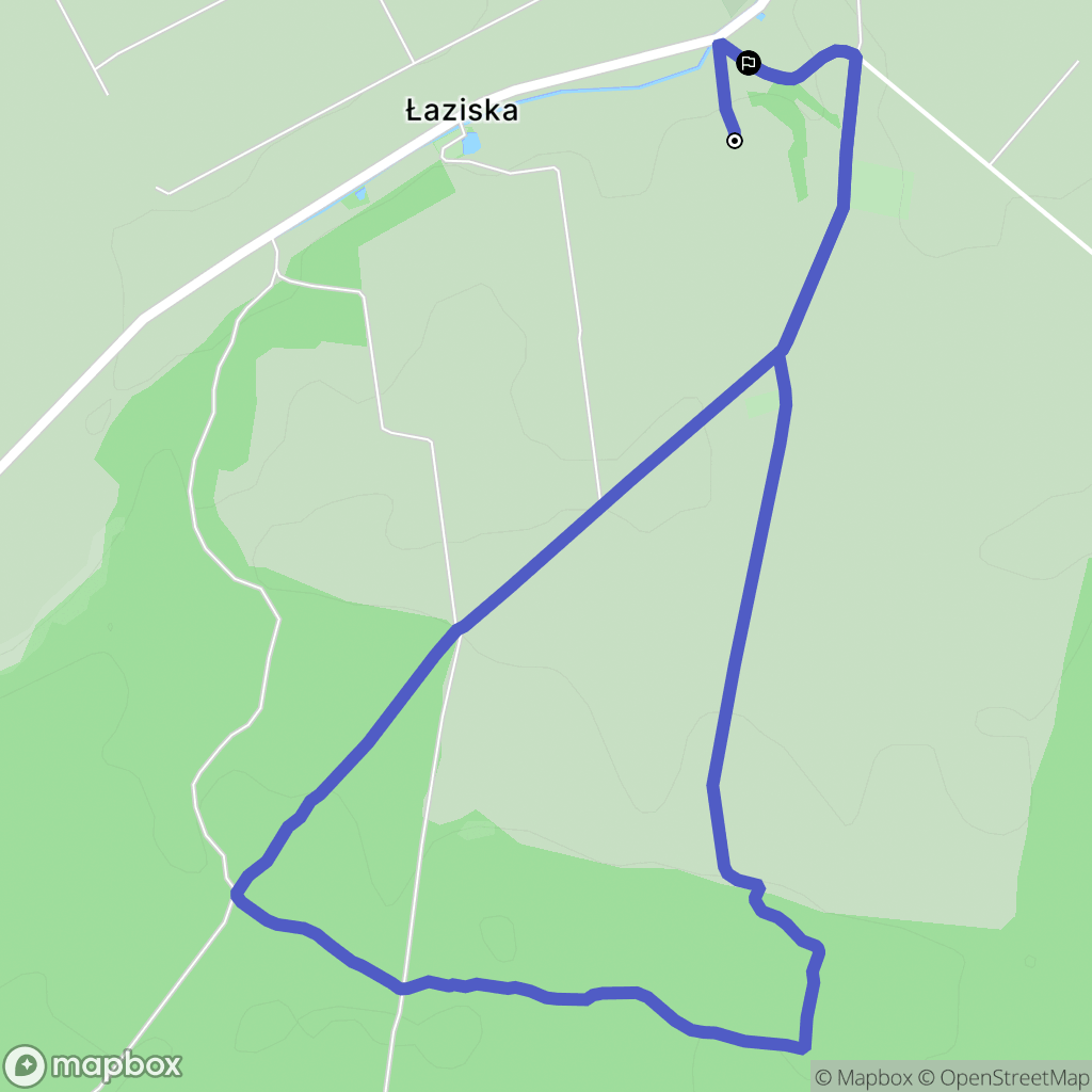 Łaziska: mapa trasy - Poland