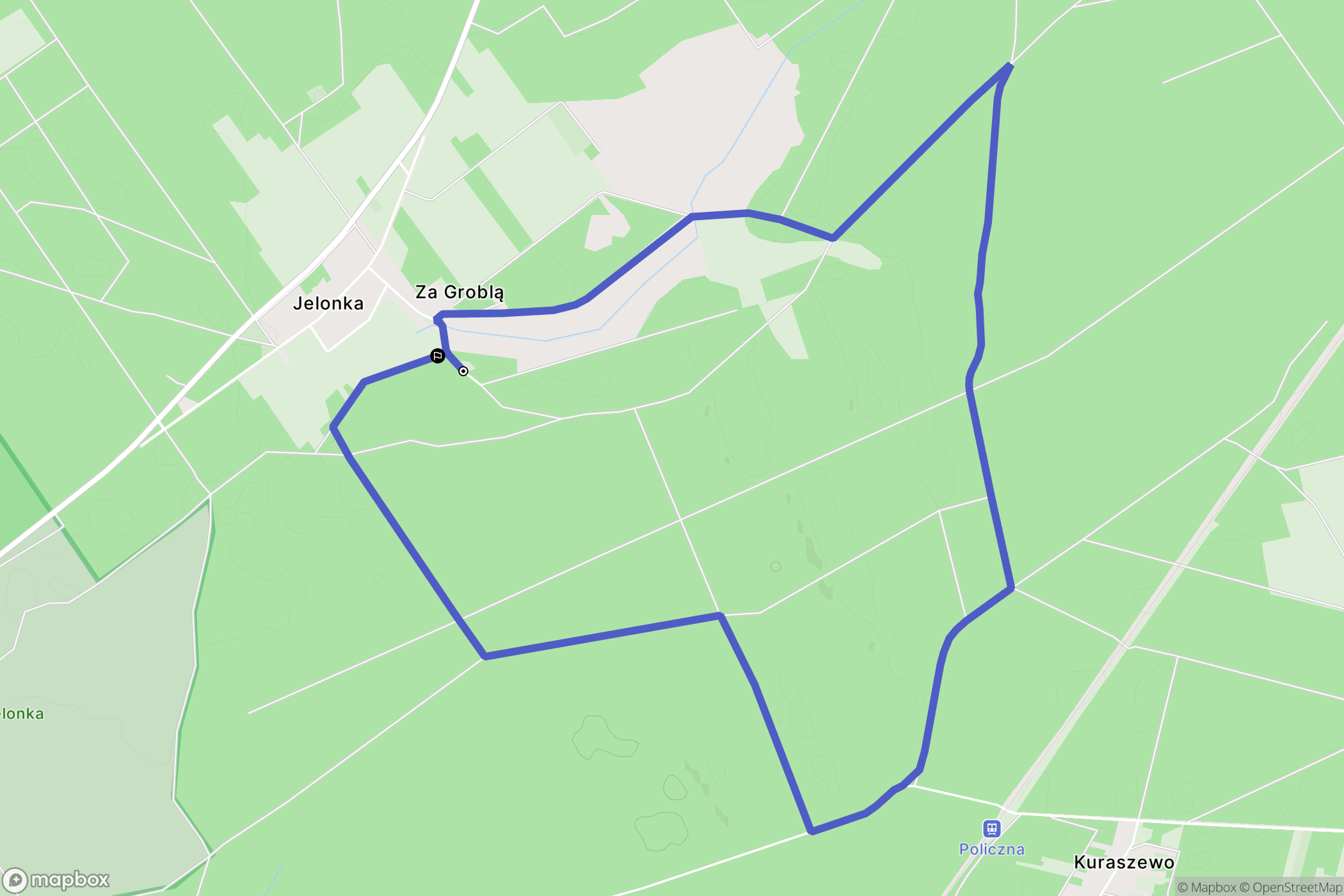 Jelonka: mapa trasy - Poland