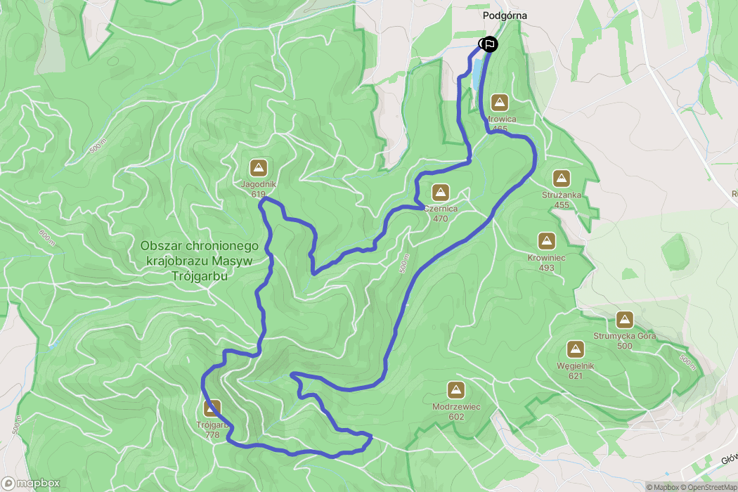 Stare Bogaczowice: mapa trasy - Poland